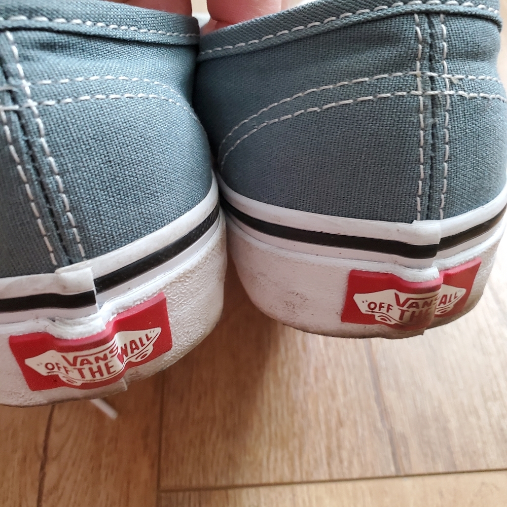 Never worn VANS Old Skool 751505 Low Canvas Skate Shoes Blue Mens 5.5 Womens 7 - Picture 6 of 8
